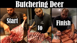 Skinning Butchering Packaging Processing Deer Start to Finish [upl. by Greenebaum]