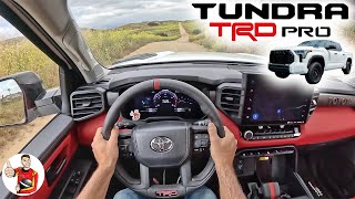 The 2023 Toyota Tundra TRD Pro is Tough Not Terrifying POV Drive Review [upl. by Zandt942]