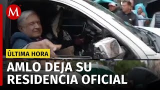 AMLO abandona Palacio Nacional y se dirige a su casa de Tlalpan [upl. by Hahcim]