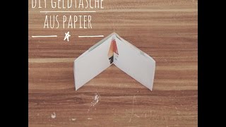 DIY Idee Papier Geldtasche zum Falten  Wallet inkl Vorlage [upl. by Barby]