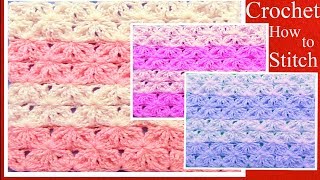 Aprende a tejer fácil a Crochet punto de lazos con alto relieve How to Learn Crochet [upl. by Aliemaj66]