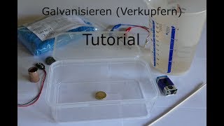 Galvanisieren Verkupfern Tutorial  MeeresforscherHD [upl. by Anoynek]