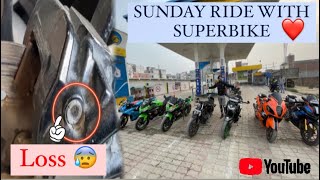 SUNDAY RIDE WITH motovlogsidiot FaiziBlogger akbikeriders93  BRAKE CALIPER KHRAB HO GYA 😭 [upl. by Toinette584]