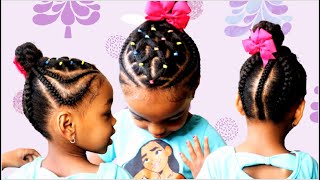 Simple and Stylish Rubber Band Hairstyle ቀላልና ቆንጆ የልጆች ፀጉር አሰራር [upl. by Sualk]