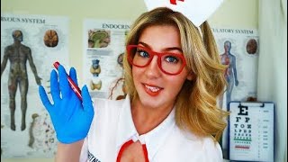 ASMR THE AMUSINGLY INAPPROPRIATE NURSE  Medical Examination [upl. by Nivlak]