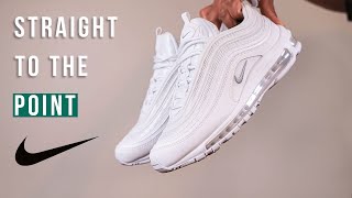 Nike Air Max 97 White Review Not What I Expected On Feet [upl. by Meadow495]