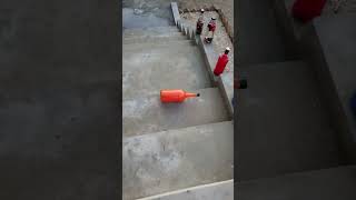 Blue and orange bottle rolling the stairBottle game is onWatch nowbottlegame gameplay [upl. by Benni]