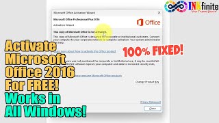 How to EASILY Activate Microsoft Office 2016 for Free 100 Guaranteed Working in 2024  INKfinite [upl. by Oiliruam588]