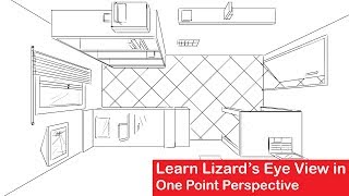 Lizards eye view in 1 point perspective HindiUrdu [upl. by Dnomhcir]