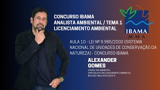 Aula 10  Lei Nº 99852000 SNUC Cargo Analista Ambiental Concurso IBAMA 2024  2025 [upl. by Eidnarb]