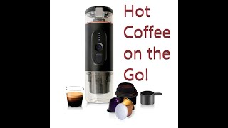 Portable Rechargeable Espresso Machine Review Nespresso Coffee Pods and Ground Coffee Compatible [upl. by Ardnikat]