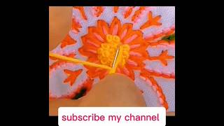 Part 2 full video Amazing New flowers stitch tutorial shortsviral [upl. by Elumas]