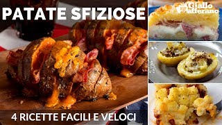 RICETTE CON PATATE 4 idee facili e veloci [upl. by Yelhsa585]