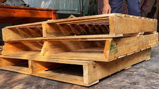 Creative Old Woodworker Recycling Scrap Wood  Pallet Wood Projects [upl. by Ahsikit458]