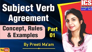 Subject Verb Agreement  Concept Rules amp Examples  Part1  By Preeti Maam [upl. by Llohcin]