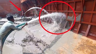 Unloading sand form ship unloading sand under big barge ship relaxing sound and cool video [upl. by Eak]