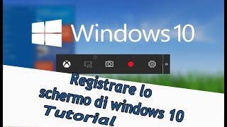 Come registrare lo schermo del pc con Windows 10 Shorts [upl. by Renraw]