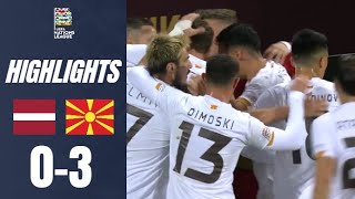 Latvia vs North Macedonia 03 Highlights  UEFA Nations League  20242025 [upl. by Anidene54]