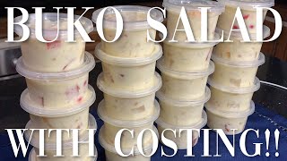 Buko Salad with Costing  Buko Salad Recipe with Costing  ChefJ Kitchen N Tours [upl. by Hardunn184]