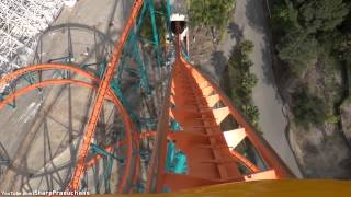 Goliath OnRide Six Flags Magic Mountain  Valencia California [upl. by Wulf]