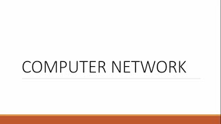 COMPUTER NETWORK  BASICS OF COMPUTER NETWORK [upl. by Elleirol]