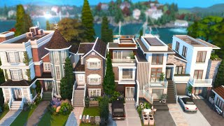 7 Townhomes on One Lot For Rent in Brindleton Bay  no cc The Sims 4 Speed Build [upl. by Nuj]