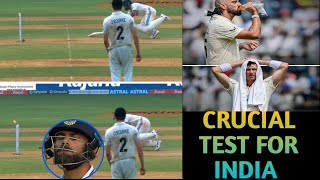 India vs NZ 3rd Test Jadeja’s Fiery Fifer in Scorching Mumbai Heat  Kohli amp Rohit Struggle [upl. by Ardnalak]