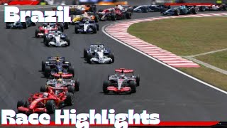 F1 2007 Brazilian Grand Prix Extended Highlights Round 17 [upl. by Rahal]