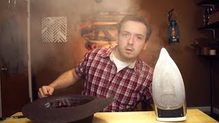 Shaping A Fedora Hat With A Clothing Iron [upl. by Scoter814]