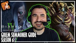 KRIPP’S GOLEM SUMMONER Season 6  Diablo 4  Vessel of Hatred [upl. by Enellij]