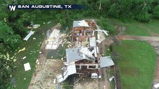 EF2 Tornado Damage in San Augustine Texas [upl. by Ormiston]