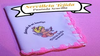 Servilleta Tejida  Puntada Sencilla [upl. by Ettenig]