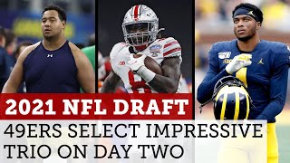 2021 NFL Draft Analyzing 49ers Day 2 picks Aaron Banks Trey Sermon Ambry Thomas  NBC Sports BA [upl. by Herbie472]