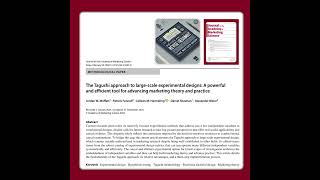 The Taguchi approach to largescale experimental designs Moffett et al 2024 [upl. by Bascio]