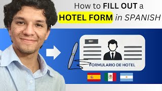 How to fill out a HOTEL FORM in SPANISH [upl. by Akinal]