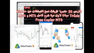 الدرس 35 حصريا طريقة نسخ الصفقات من حسابات MT4 و MT5 مجانا لاول مرة شرح كامل Trade Free Copier MT5 [upl. by Abercromby]