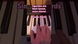 Cigarettes and black lipstick stains tutorial how to play on the piano simple chords key of C [upl. by Zerimar]