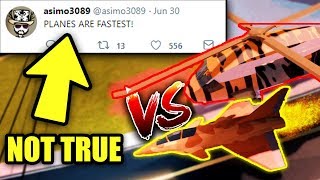 ASIMO3089 LIED ABOUT PLANES 😭 Not Fastest Vehicle  Roblox Jailbreak New Update [upl. by Anibur]