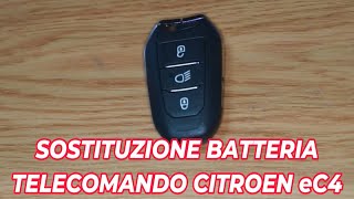 SOSTITUZIONE BATTERIA CHIAVE TELECOMANDO CITROEN [upl. by Helen423]