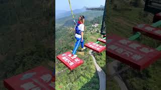 Bungee Jumping With Rope In Beautiful PlaceAsmr Bungee Jumping shorts [upl. by Bachman]