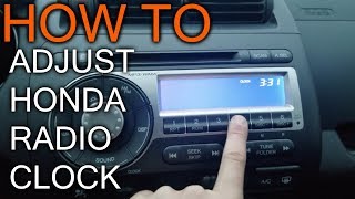 How to Adjust Clock on Honda Fit Radio [upl. by Oloapnaig243]