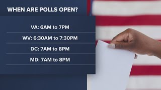 Polling hours in DC Maryland and Virginia [upl. by Ednyl691]