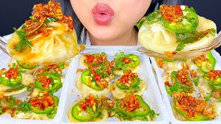 EATING SOUP DUMPLINGS with CHILI ONION CRUNCH FRIED SHALLOTS amp JALAPEÑOS ASMR [upl. by Natlus593]