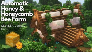 AUTOMATIC HONEY amp HONEYCOMB BEE FARM  Minecraft Tutorial  Java 121 [upl. by Grider346]