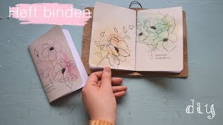 Einfaches Notizheft selber binden DIY  Travelersnotebook Heft DIY [upl. by Yeung]