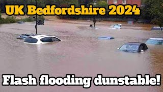 Flooding After Heavy Rain In Dunstable Today  Bedfordshire Flood Alert 2024 [upl. by Aneelas]