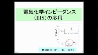 「電気化学インピーダンス分光法（EIS）の応用」  BASセミナー 2012 第1回 [upl. by Avahc]