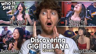 DISCOVERING GIGI DE LANA Through the Fire Piano In The Dark Angel Baby Better Days  Reaction [upl. by Ellata]