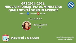 GPS 20242026 nuova informativa al Ministero quali novità sono in arrivo [upl. by Nacul]