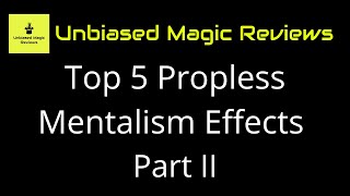 Requested Magic Review  Top 5 Propless Mentalism Effects Part II [upl. by Nuahsar]